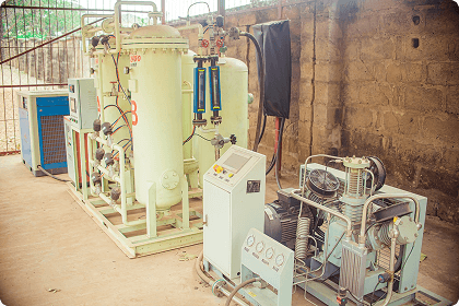 Niger Foundation Hospital PSA oxygen plant control room